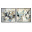 Beige et gris, créativité sans limite - ensemble de 2 collages carrés de peinture abstraite-74759665-74759664