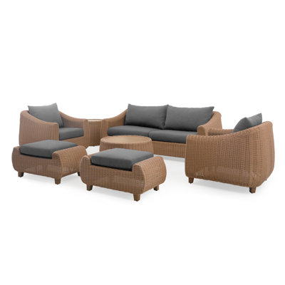 Luminis 7-Piece Sunbrella® Outdoor Patio Seating Set - Canvas Charcoal