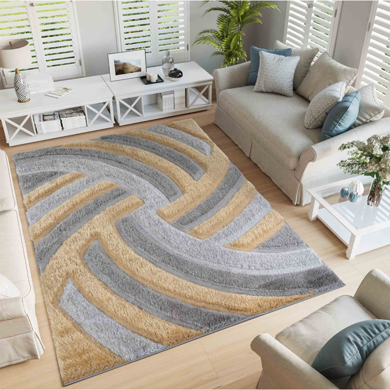 Frio Geometric Shag Area Rug, Rectangle 160 x 230cm