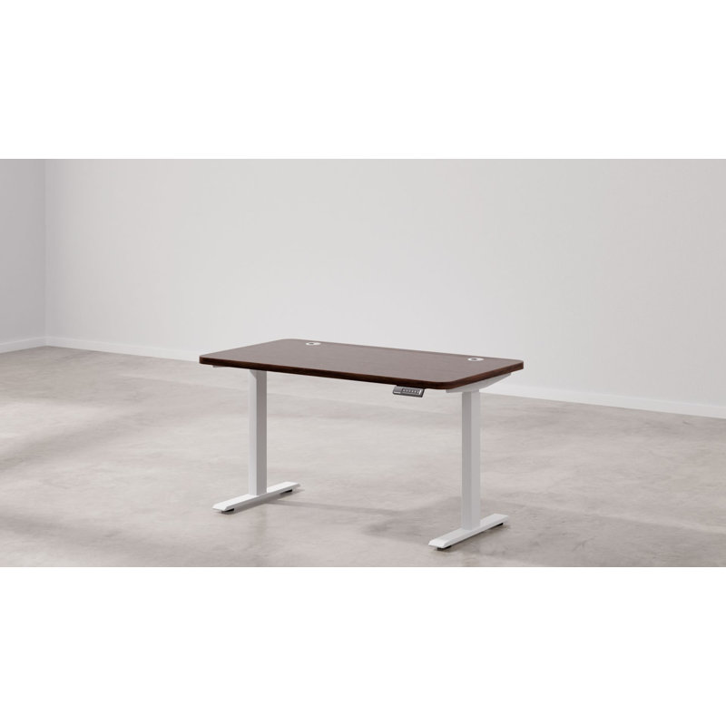 Bureau debout à hauteur ajustable Home Core, Brun / blanc