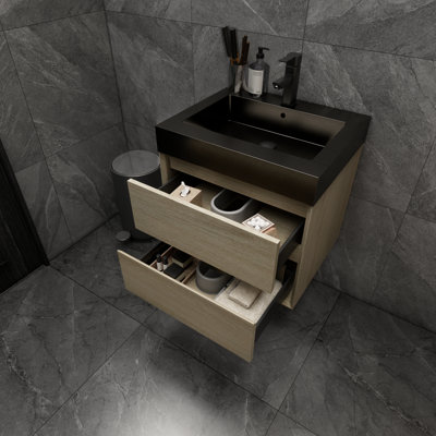 Ensemble de meuble-lavabo simple mural 24 po Golitz