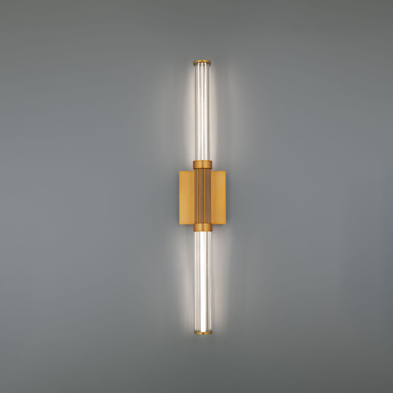 Ribeye 28" Dimmable LED Wall Sconce, 3000K Color Temperature, Aged Brass