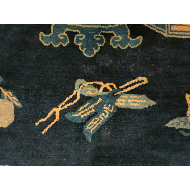 Antique Chinese - Baotou Blue 1920s Rug