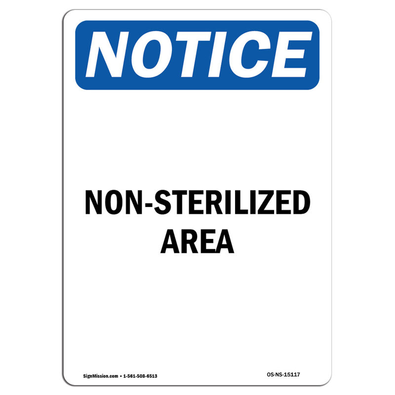 Enseigne non-stérilisée
