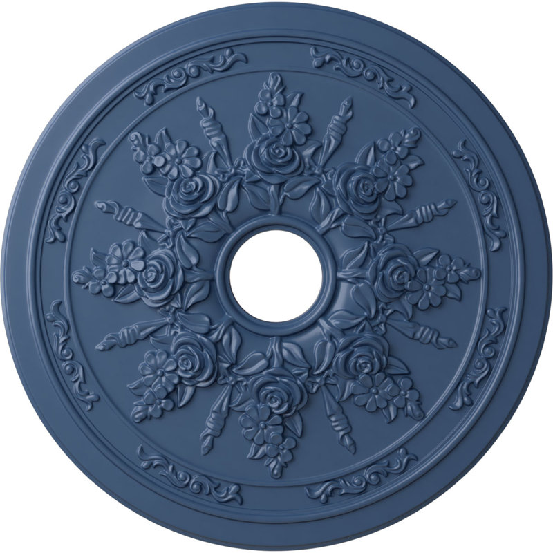 Médaillon de plafond floral Endurathane, DE 23 1/2 po x P 2 3/4 po, apprêté, Americana