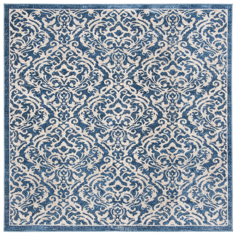 Llana Performance Oriental Rug, Square 6'7"