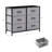 Ellerbe 31.5" Wide Modern Black Fabric 6-Drawer Chest-609878620