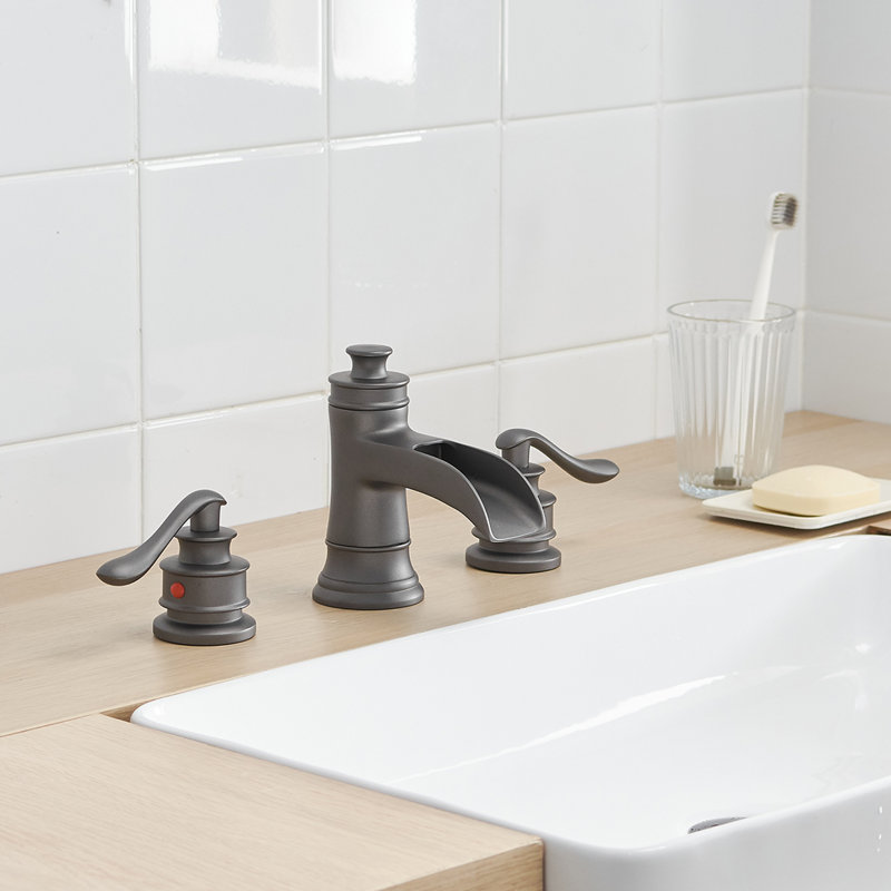 Widespread 2-handle Bathroom Faucet with Drain Assembly