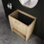 Meuble-lavabo de 76 cm (30 po), construction en contreplaqué de chêne avec 2 portes pour les articles de toilette. Meuble-lavabo autoportant en contreplaqué, offrant beaucoup d'espace de rangement.