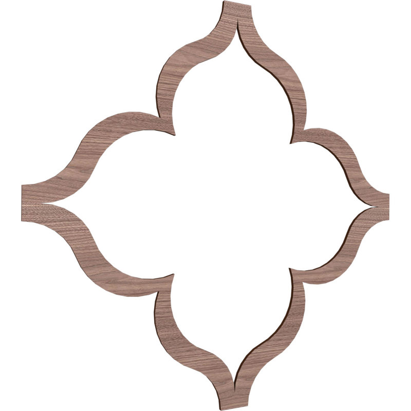 Charpente de plafond décorative May, Noyer, H 33 po x l 33 po x P 0,375 po