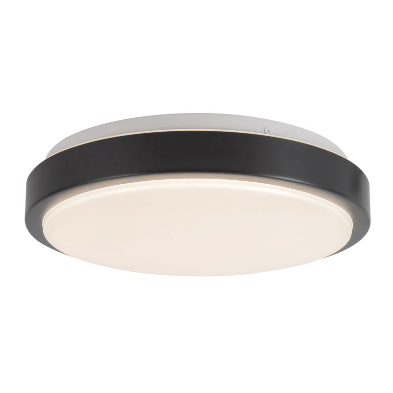 Cohlette 12-in Black dimmable LED Flush Mount, Matte Black