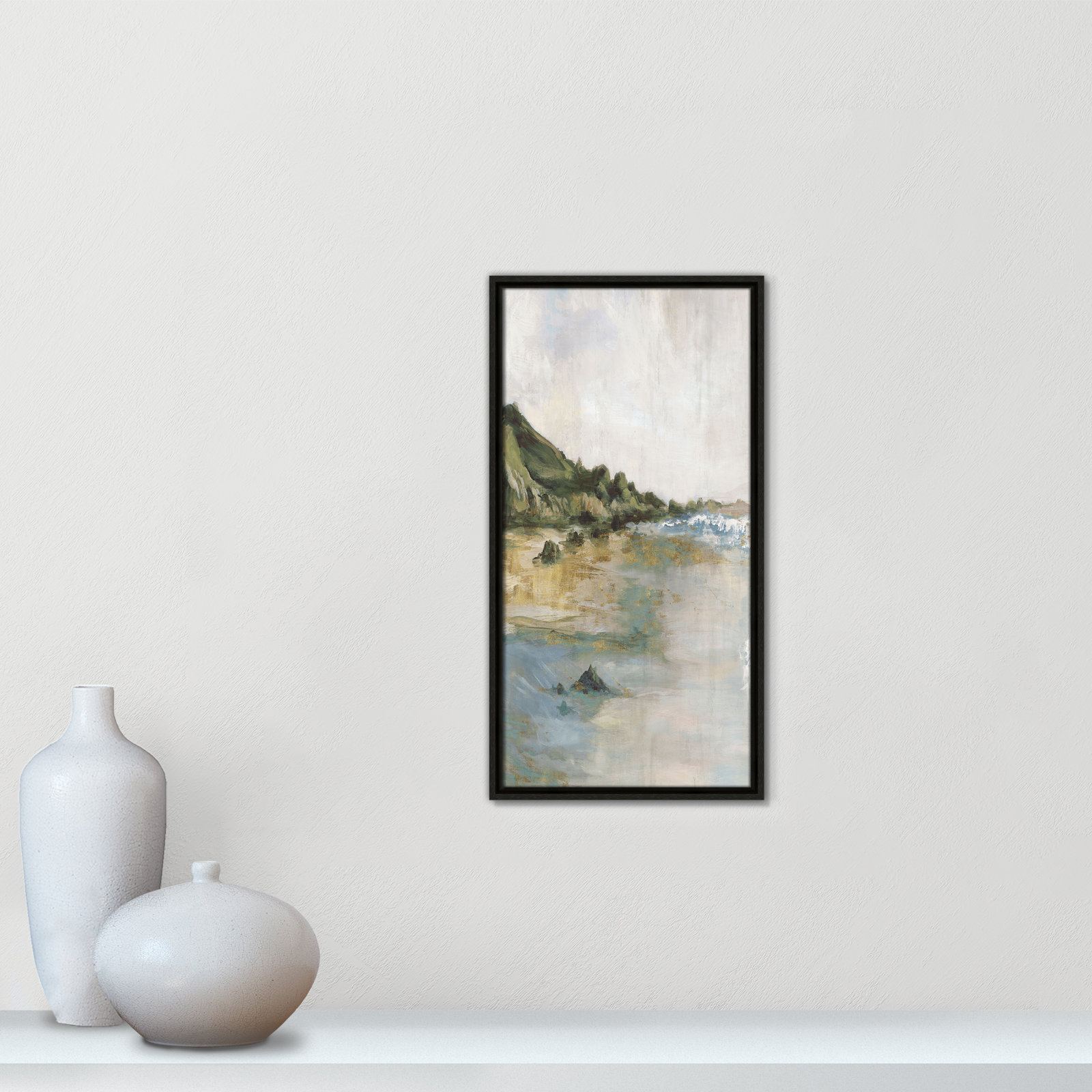 Cordoba "Tide's Edge" Print, 25.5" H x 13.5" W, Espresso