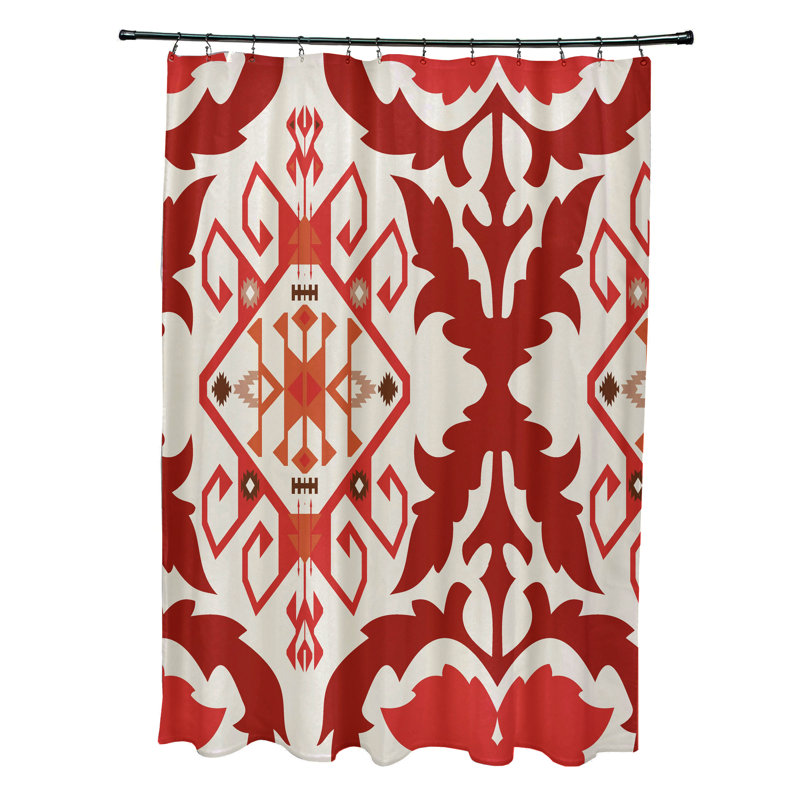 Rideau de douche Senoia, Orange / rouille