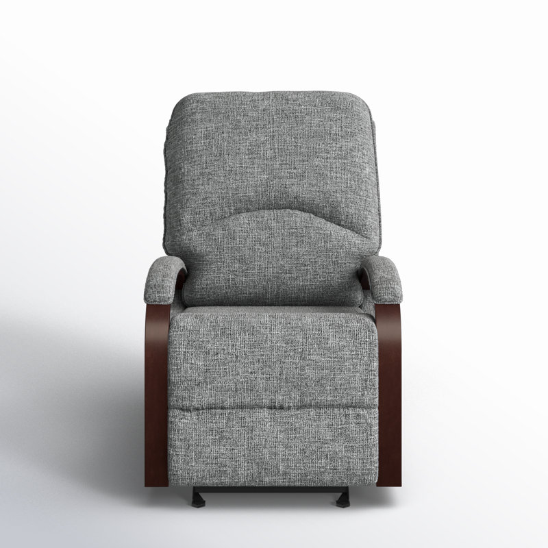 Ringler Upholstered Recliner, Gray Polyester