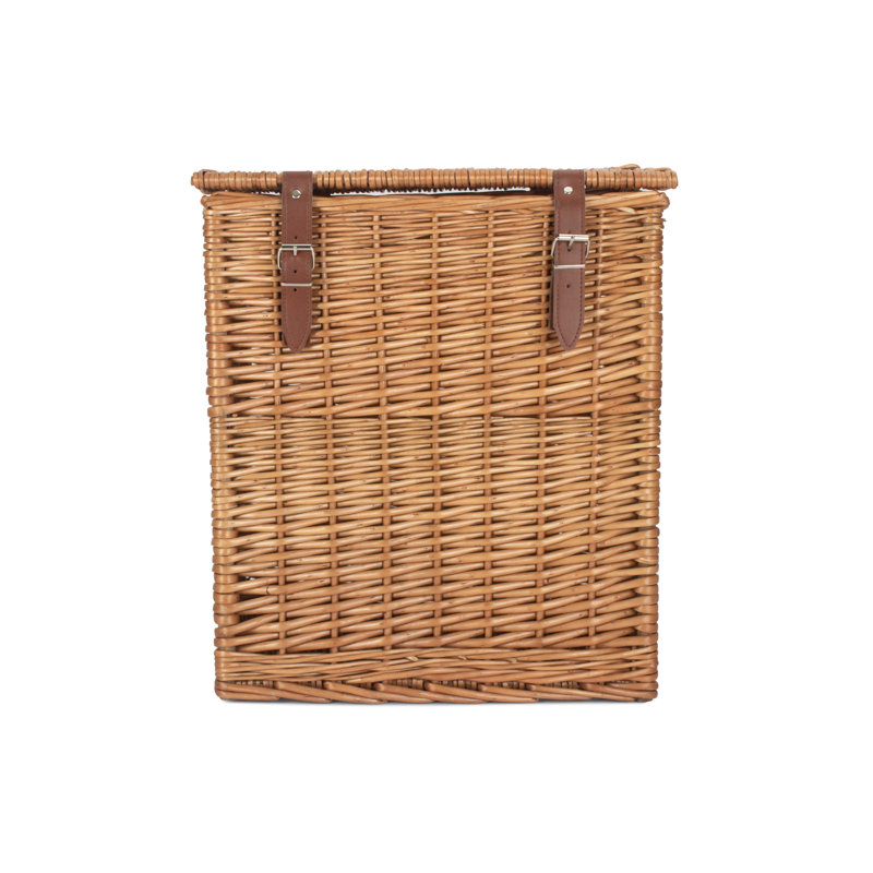 Wicker Vintner Hamper Storage Basket, 44cm H x 39cm W x 29cm D, Natural