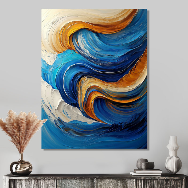 Omead - impressions sur toile abstraites, 32" H x 16" W, Wrapped Canvas, Ne s’applique pas