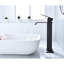 Robinet de salle de bain à cascade avec bonde escamotable en acier inoxydable noir mat pour un drain de remodelage, finition gracieuse-121598713