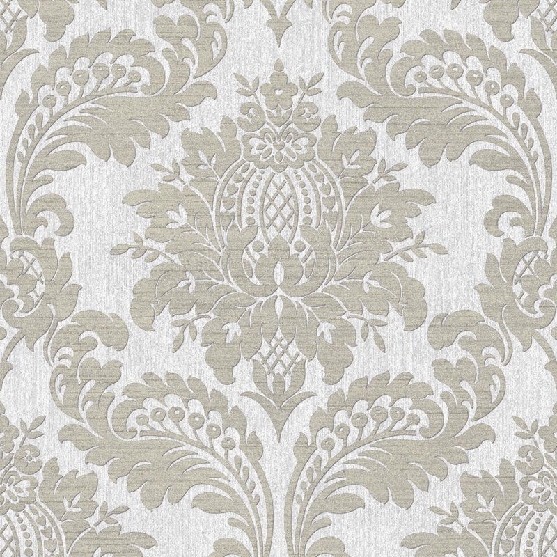 Derrek 1m x 52cm Matte Wallpaper Roll, Grey