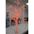 White Tree With Red Led Lights -  Size: 70"L X 65"W X 120"H.