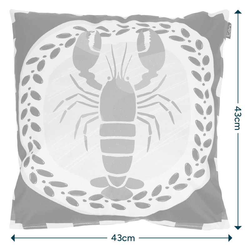 2 Pack Cushion 43x43cm, Lobster
