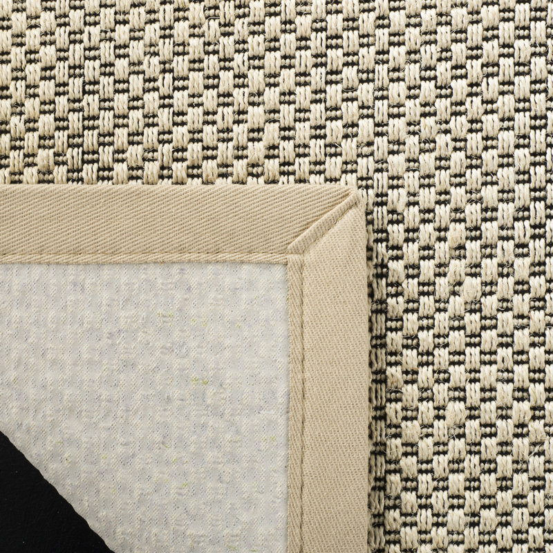 Tapis de couleur unie en fibre de sisal Chaim, Rectangle de 5 pi x 8 pi