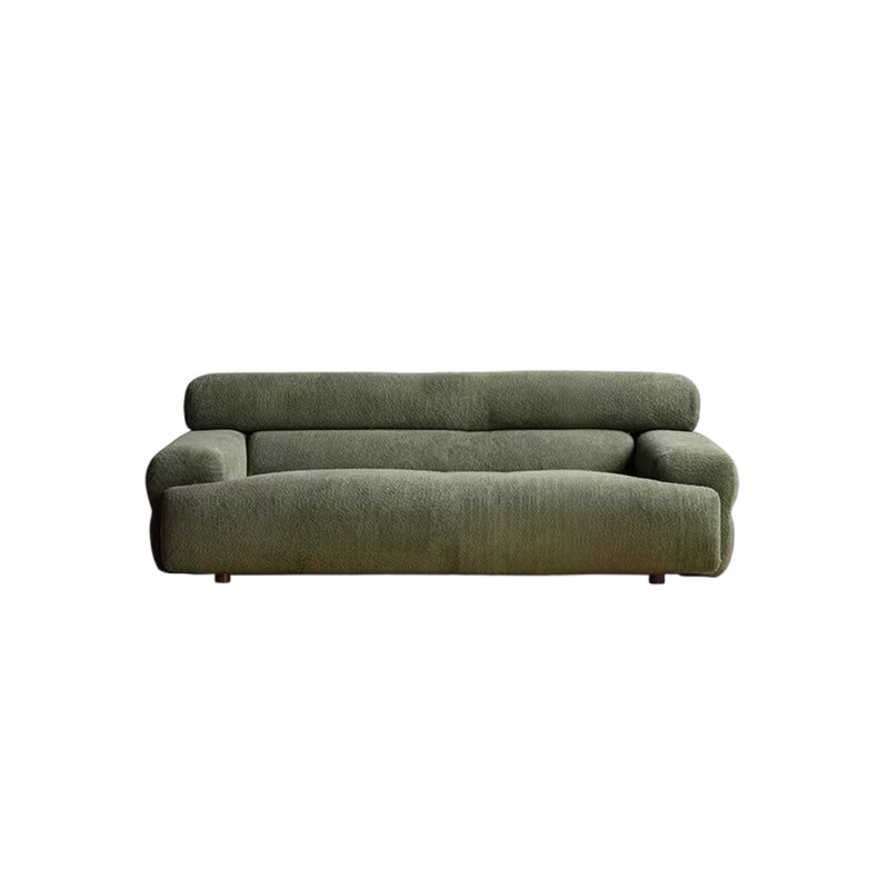Canapé rétro en tissu simple, Vert