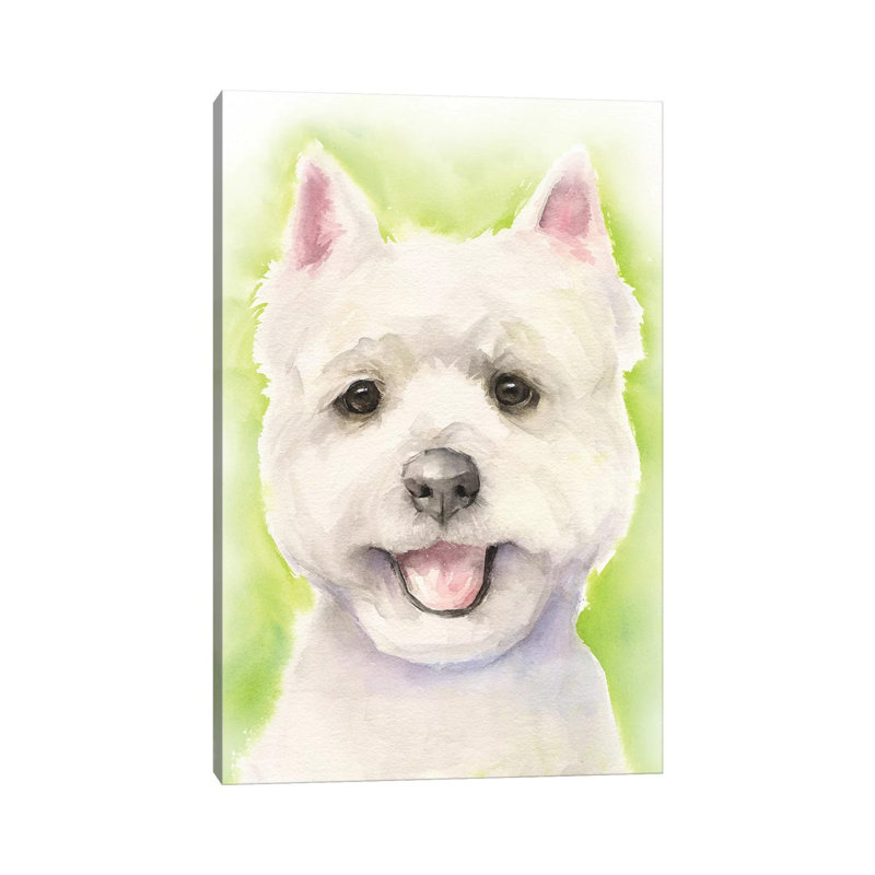 Westie 1 Piece Wrapped Canvas Wall Art, 20.32 cm H x 30.48 cm W