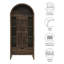 Vitrine de rangement arquée Vaughn-108430676