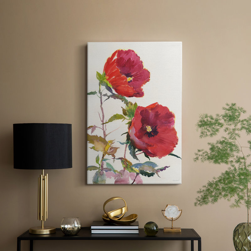 Hibiscus Glow I - galerie enveloppée Cavas, H 48 po x l 32 po