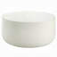 Utan 31 Inch Round Coffee Table, Modern Cement Frame, Off White