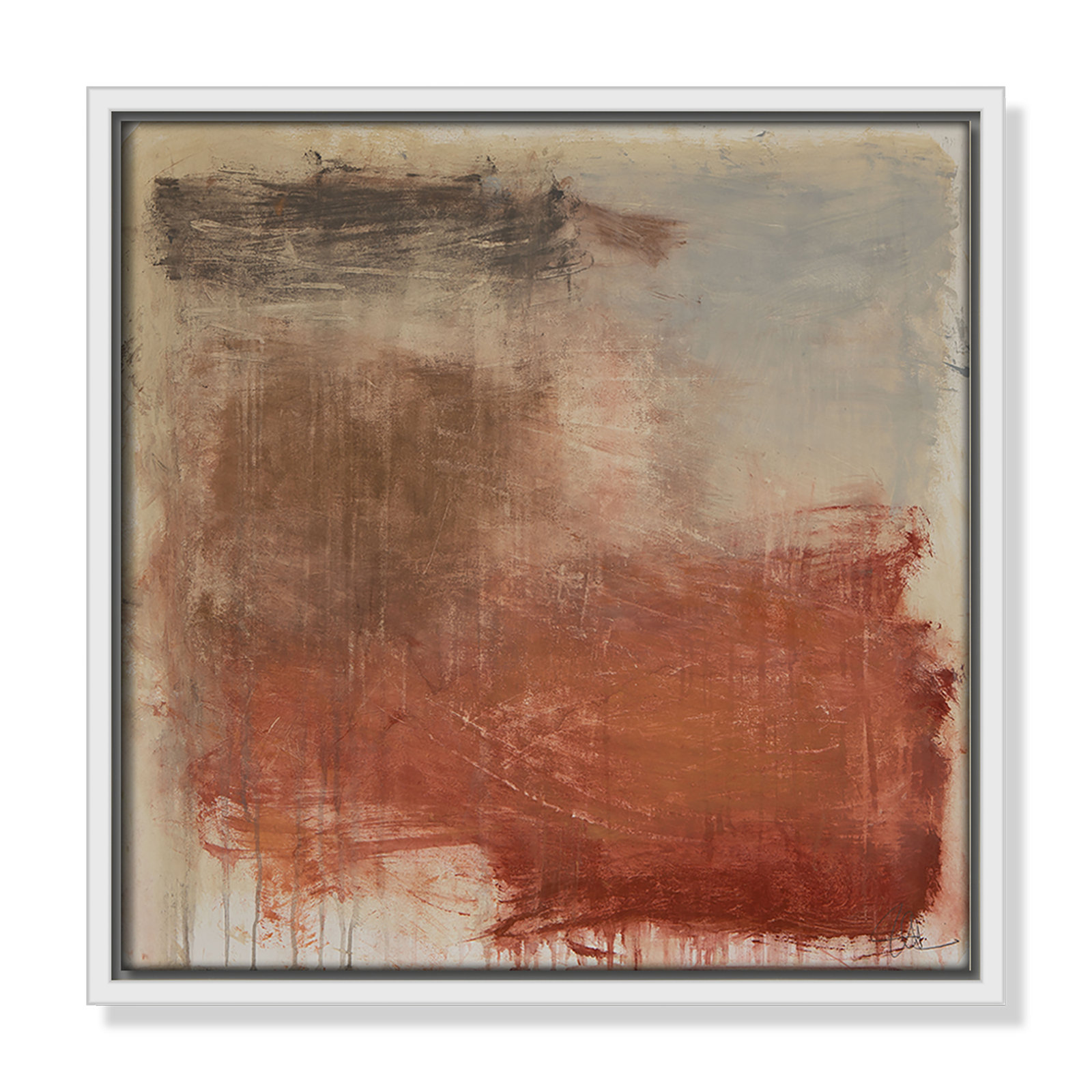 Colin "Autumn Over The Riviera" Print, 13.5" H x 13.5" W, White
