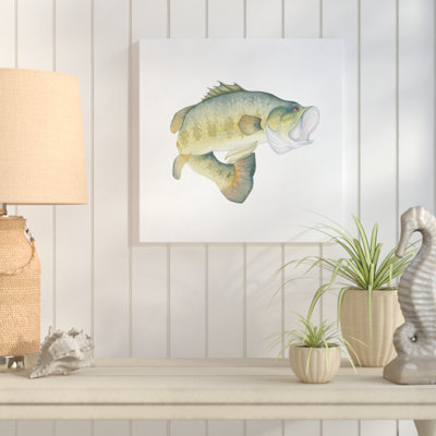 «Gone Fishin Large Mouth», reproduction d'art sur toile encadrée