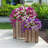 Harmann 2pc Assorted Square Anthracite Acacia Wood Planter Box with Liner - Gray-1192256698