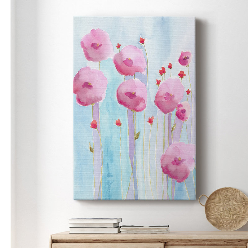 «Pink Florets II», impression sur toile tendue, H 12 po x l 8 po x P 1 po
