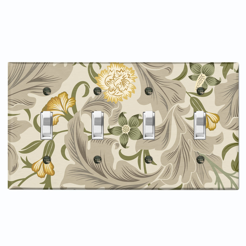 Copper Rust Patina Teal Print 4 - Gang Toggle Light Switch Standard Wall Plate