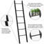 6-Tier Blanket Ladder For Living Room, Blanket Quilt Ladder Rack-1306089492