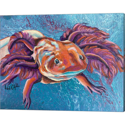 Axolotl - champignon par Dawgpainter, art mural sur toile