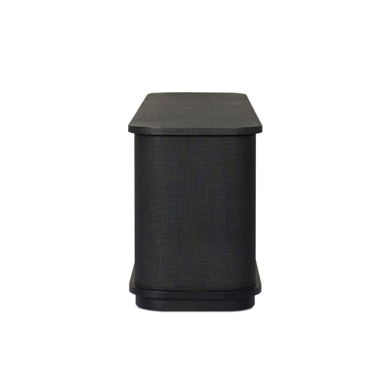 Berlin Media Console-Worn Black Veneer, Black