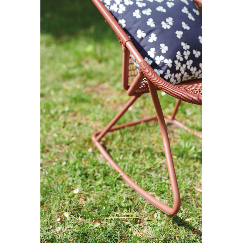 Sixties Outdoor Rocker Chair, Red Ochre