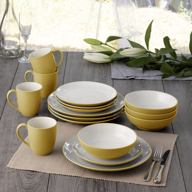 Service de table 16 pièces, service pour 4 Noritake Colorwave, Moutarde