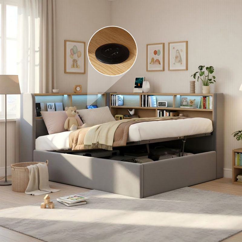 Bed Frame, 3ft, Grey