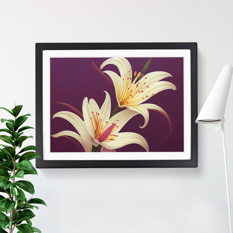Dazzling Lily Flowers - Framed Print