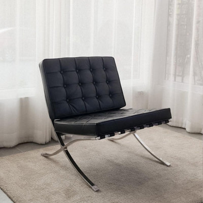 Chaise d'appoint en cuir 29 po Dymere