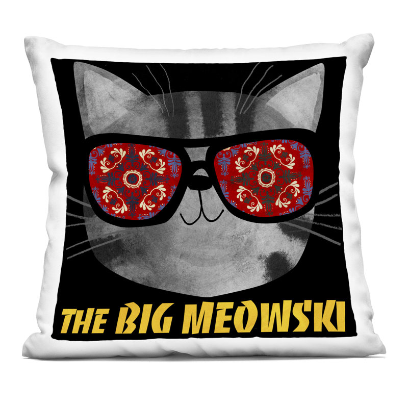 Coussin décoratif Big Meowski Movie Parody