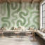 Décoration murale abstraite à motif de papier peint vert-1031443929-1031443922