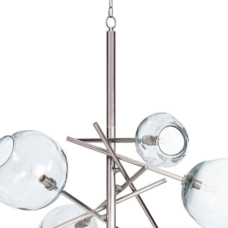 Molten Chandelier, Polished Nickel