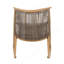 Ensemble de 2 chaises berçantes en fer assorties avec finition érable et rotin PE gris