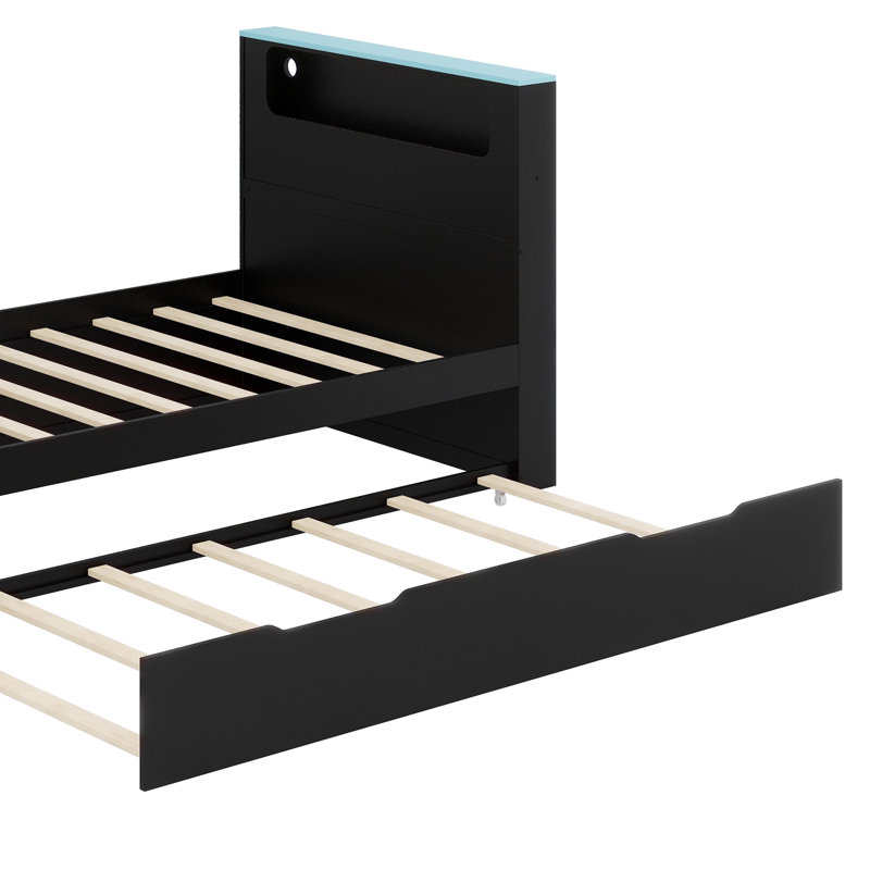 Space-Saving Daybed Solution with Extra Sleeping Drawer, Dedicated Office Desk, Illumination System, and Tech Connectivity