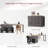 Kitchen Island with Extendable Dining Table Spice Rack Drawers and Wheels