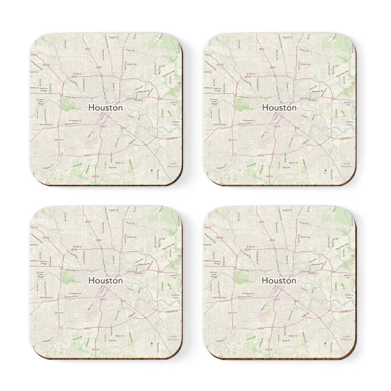 Sous-verre carte des États-Unis, Houston
